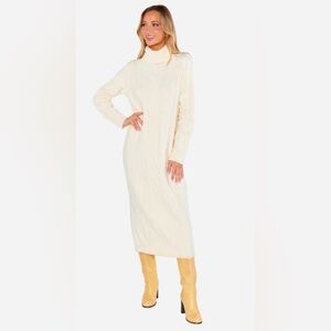Show Me Your Mumu Montreal Cable Knit Midi Dress